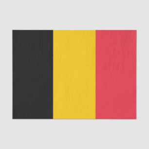 Patriotic tissue paper with flag of Belgium