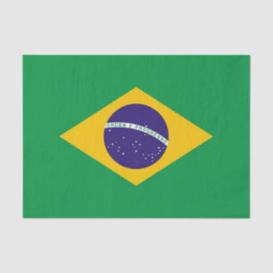 Patriotic tissue paper with flag of Brazil