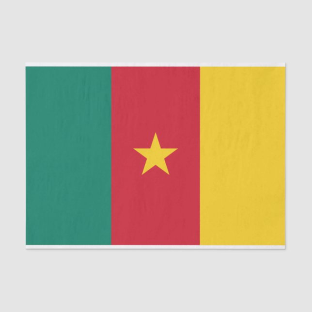 Patriotic tissue paper with flag of Cameroon (Front)