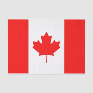 Patriotic tissue paper with flag of Canada