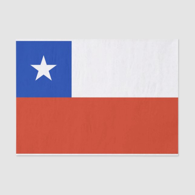 Patriotic tissue paper with flag of Chile (Front)