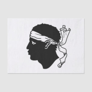 Patriotic tissue paper with flag of Corsica