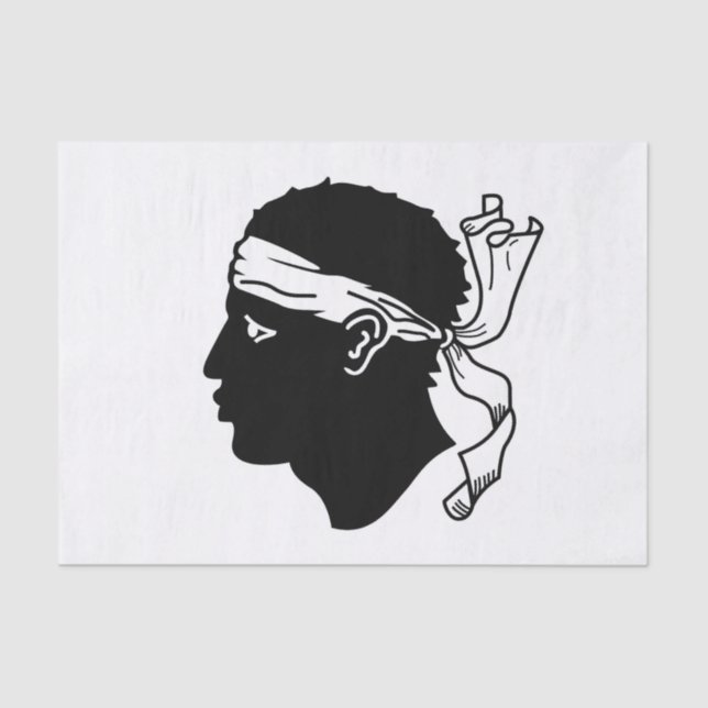 Patriotic tissue paper with flag of Corsica (Front)