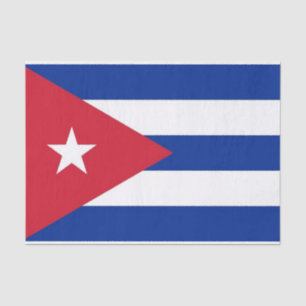 Patriotic tissue paper with flag of Cuba