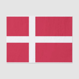 Patriotic tissue paper with flag of Denmark