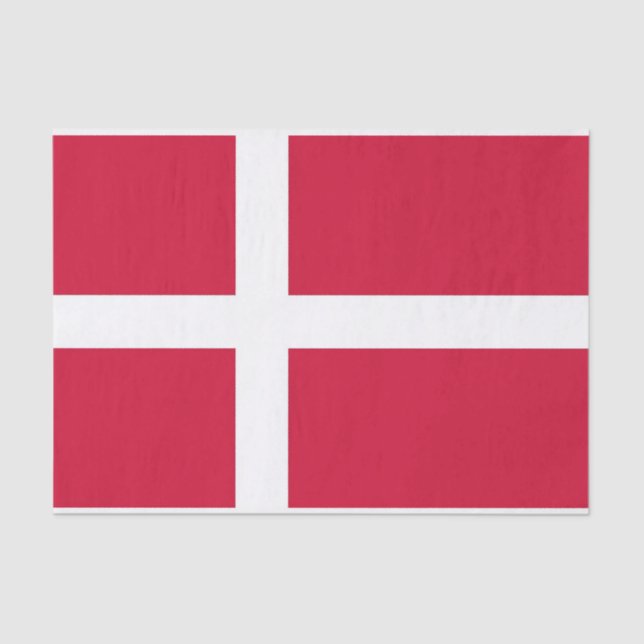 Patriotic tissue paper with flag of Denmark (Front)