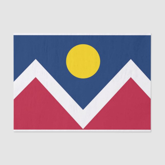 Patriotic tissue paper with flag of Denver City (Front)