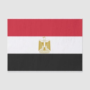 Patriotic tissue paper with flag of Egypt