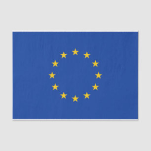 Patriotic tissue paper with flag of European Union