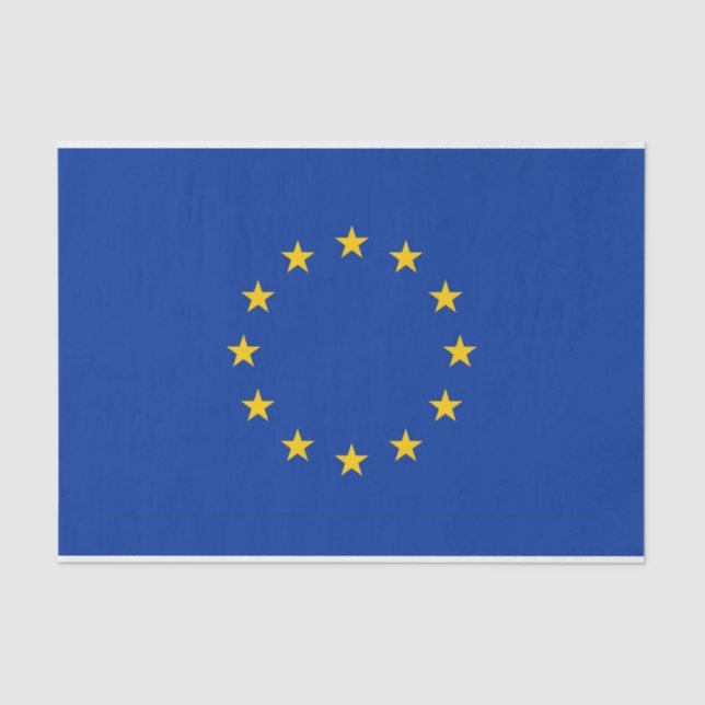 Patriotic tissue paper with flag of European Union (Front)
