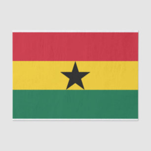 Patriotic tissue paper with flag of Ghana