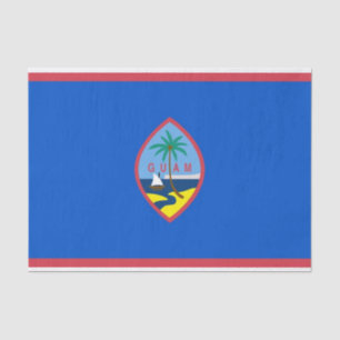 Patriotic tissue paper with flag of Guam