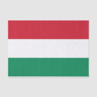 Patriotic tissue paper with flag of Hungary