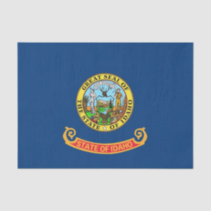 Patriotic tissue paper with flag of Idaho