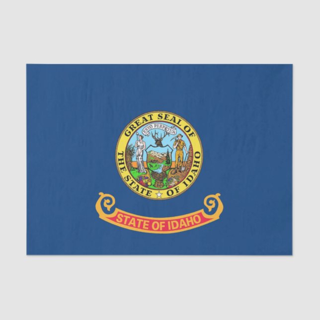 Patriotic tissue paper with flag of Idaho (Front)
