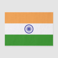 Patriotic tissue paper with flag of India