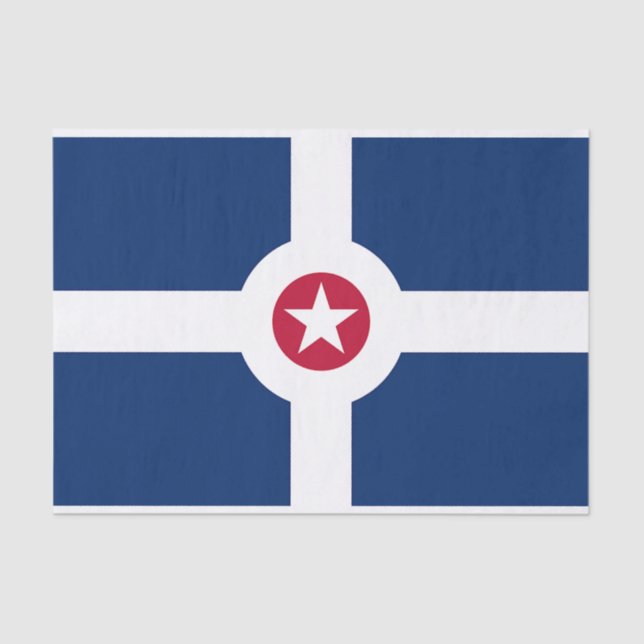 Patriotic tissue paper with flag of Indianapolis (Front)