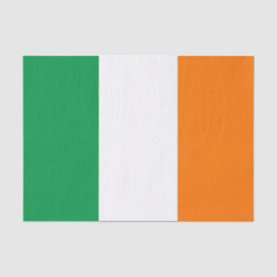 Patriotic tissue paper with flag of Ireland