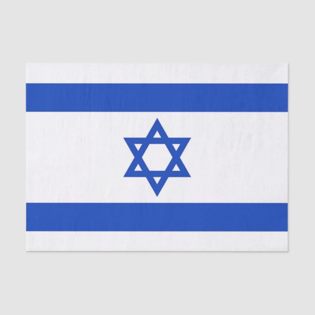Patriotic tissue paper with flag of Israel (Front)