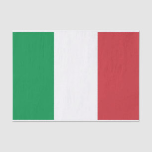 Patriotic tissue paper with flag of Italy
