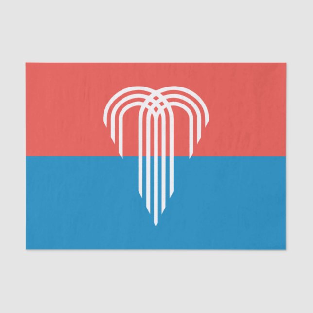 Patriotic tissue paper with flag of Kansas City (Front)