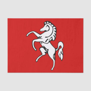 Patriotic tissue paper with flag of Kent, England