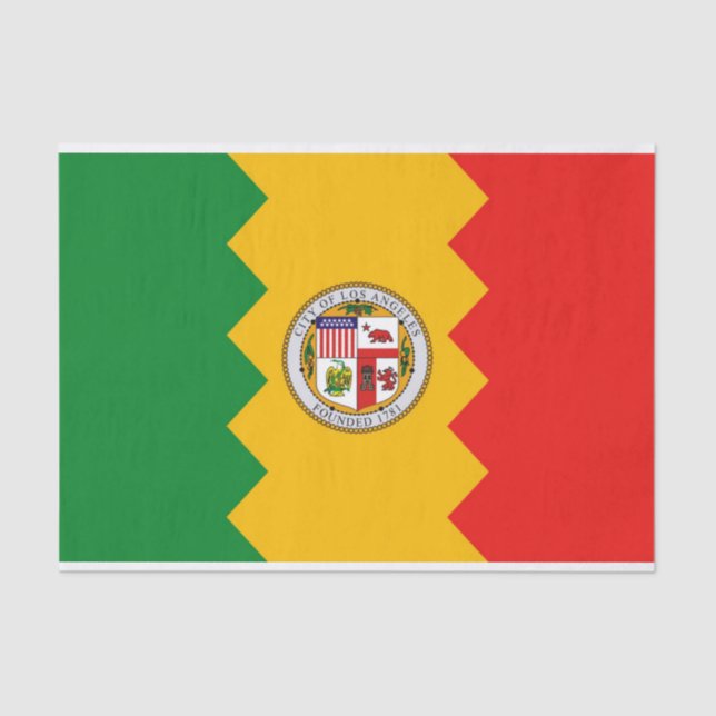 Patriotic tissue paper with flag of Los Angeles (Front)