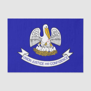 Patriotic tissue paper with flag of Louisiana