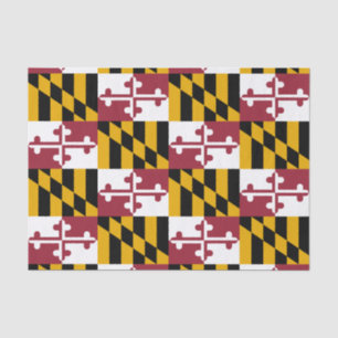 Patriotic tissue paper with flag of Maryland