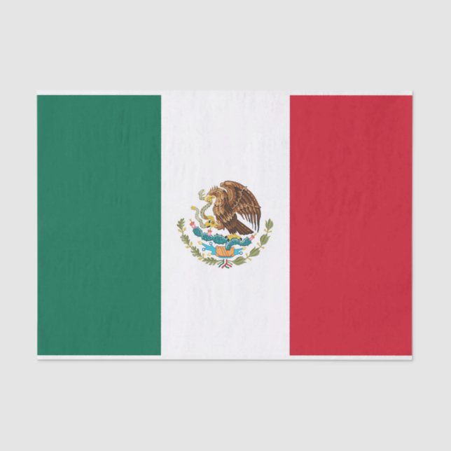 Patriotic tissue paper with flag of Mexico (Front)