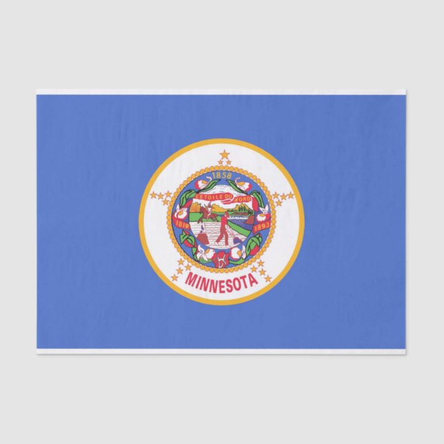 Patriotic tissue paper with flag of Minnesota, USA (Front)
