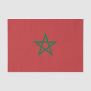 Patriotic tissue paper with flag of Morocco