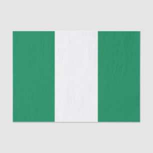 Patriotic tissue paper with flag of Nigeria