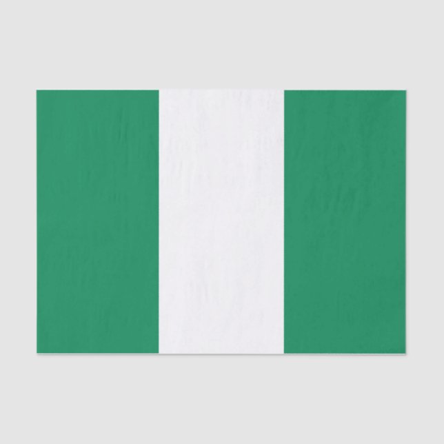 Patriotic tissue paper with flag of Nigeria (Front)