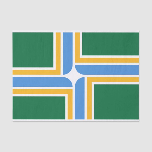 Patriotic tissue paper with flag of Portland, USA (Front)