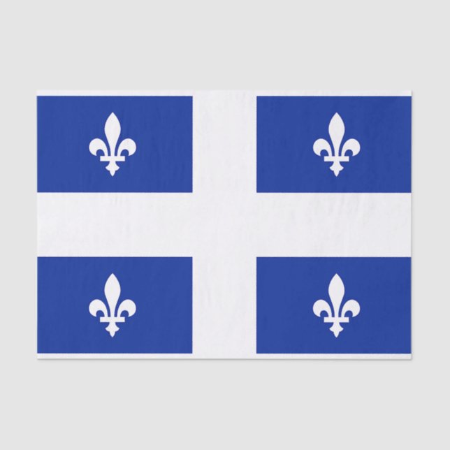 Patriotic tissue paper with flag of Quebec, Canada (Front)