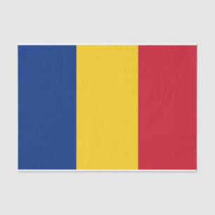 Patriotic tissue paper with flag of Romania