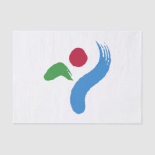 Patriotic tissue paper with flag of Seoul