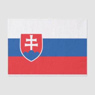 Patriotic tissue paper with flag of Slovakia
