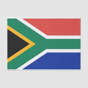 Patriotic tissue paper with flag of South Africa