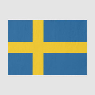Patriotic tissue paper with flag of Sweden