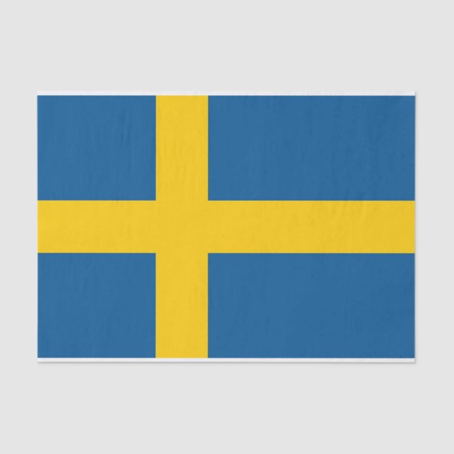 Patriotic tissue paper with flag of Sweden (Front)