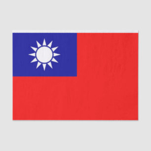 Patriotic tissue paper with flag of Taiwan