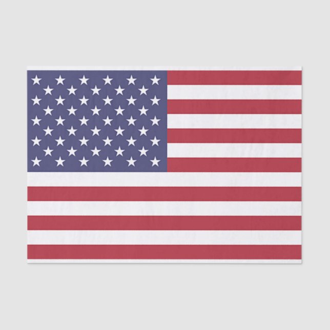 Patriotic tissue paper with flag of U.S.A. (Front)