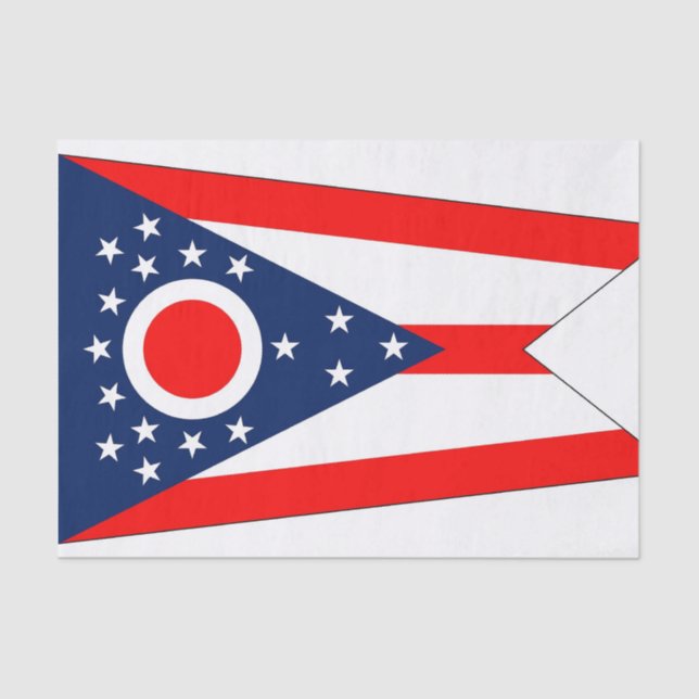 Patriotic tissue paper with flag Ohio (Front)