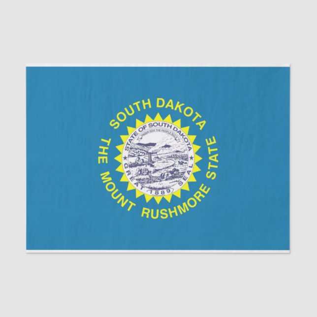 Patriotic tissue paper with flag South Dakota (Front)