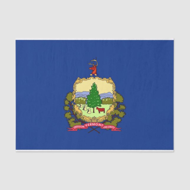 Patriotic tissue paper with flag Vermont, USA (Front)