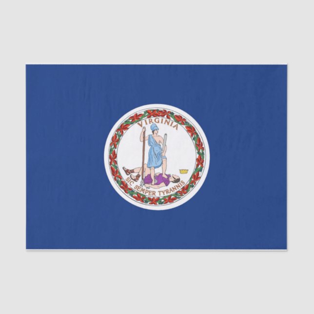 Patriotic tissue paper with flag Virginia, USA (Front)