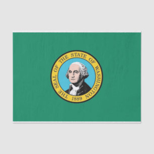 Patriotic tissue paper with flag Washington State