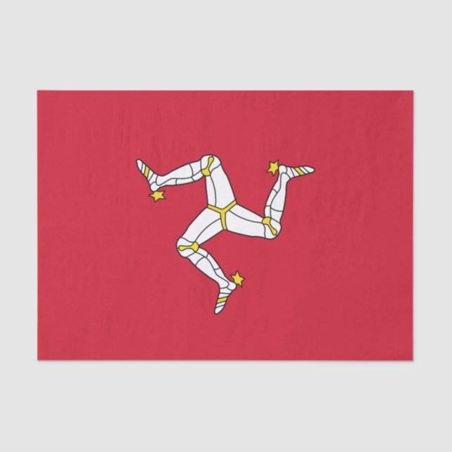 Patriotic tissue paper with Isle of Man flag, UK (Front)